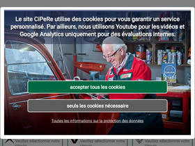 'cipere.fr' screenshot