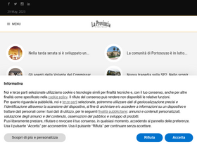 'laprovinciadelsulcisiglesiente.com' screenshot