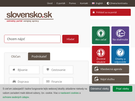 'slovensko.sk' screenshot