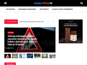 'reidasofficial.lt' screenshot