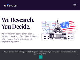 'wisevoter.com' screenshot