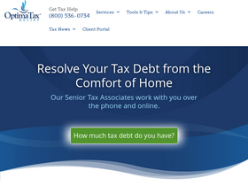 'optimataxrelief.com' screenshot