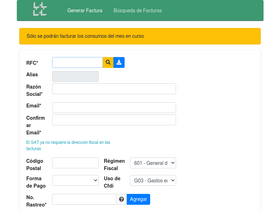 'facturasgas.com' screenshot