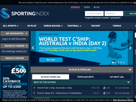 'sportingindex.com' screenshot