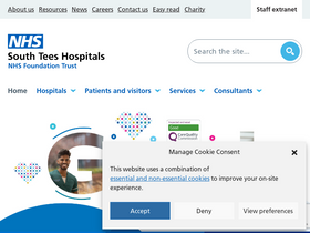 'southtees.nhs.uk' screenshot