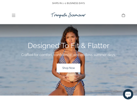 Tranquila Swimwear homepage screenshot