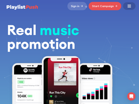 'playlistpush.com' screenshot