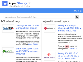 'kuponslevovy.cz' screenshot