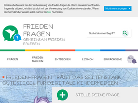 'frieden-fragen.de' screenshot