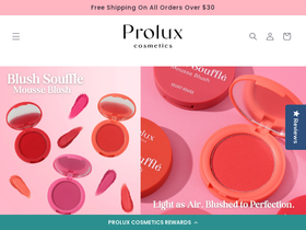 proluxcosmetics.com homepage screenshot