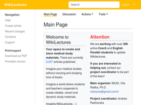 'wikilectures.eu' screenshot