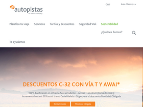 'autopistas.com' screenshot
