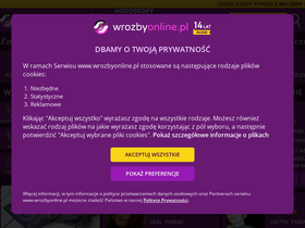 'wrozbyonline.pl' screenshot