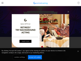 'centralcasting.com' screenshot