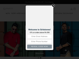 'gritstones.com' screenshot