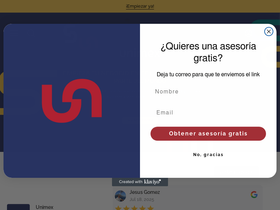 Grupounimex homepage screenshot