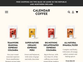 Calendar Coffee homepage screenshot