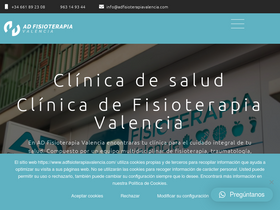 'adfisioterapiavalencia.com' screenshot