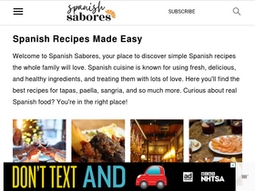'spanishsabores.com' screenshot