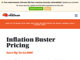 'suntrackerboats.com' screenshot