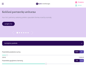 'mokilizingas.lt' screenshot