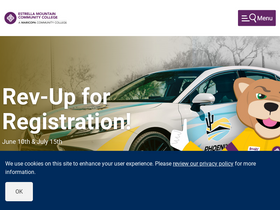 'estrellamountain.edu' screenshot