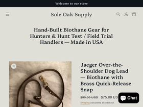 soleoaksupply.com homepage screenshot