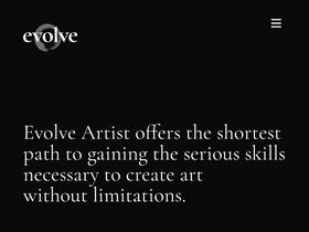 'evolveartist.com' screenshot