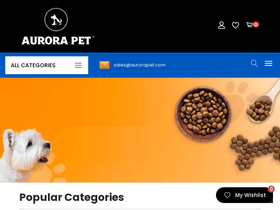Aurora Pet homepage screenshot