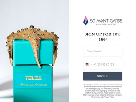 so-avant-garde.com homepage screenshot