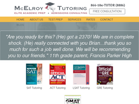 'mcelroytutoring.com' screenshot