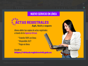 'registrocivil.gob.ec' screenshot