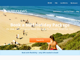 'surfholidays.com' screenshot
