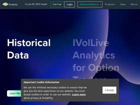 'ivolatility.com' screenshot