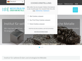 'institut-seltene-erden.de' screenshot