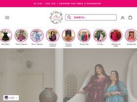'meerasplussizestore.com' screenshot