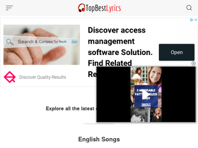 'topbestlyrics.com' screenshot