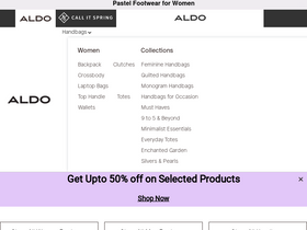 'aldoshoes.in' screenshot