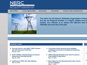 'nerc.com' screenshot