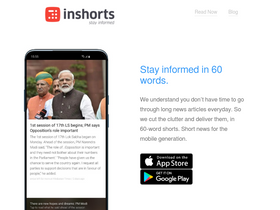 'inshorts.com' screenshot