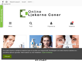 'mojaljekarna.hr' screenshot