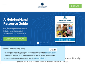 'cancercare.org' screenshot