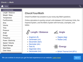 'checkyourmath.com' screenshot