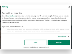 'frameryacoustics.com' screenshot