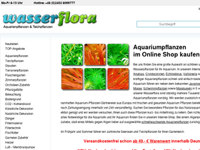 'wasserflora.de' screenshot