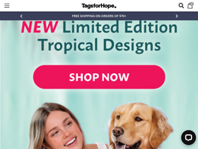 'tagsforhope.com' screenshot