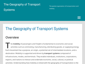 'transportgeography.org' screenshot