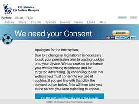 'fplstatistics.co.uk' screenshot