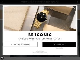 'movado.com' screenshot