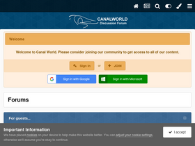 'canalworld.net' screenshot